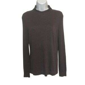 Etcetera Womens Small‎ Purple Roll Neck Pullover Sweater Preppy Quiet Luxury